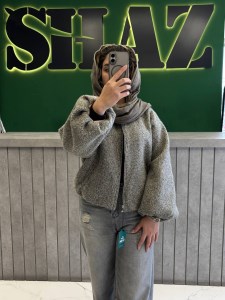 جکت قارچی پشمی پوست